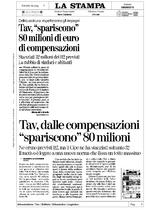 Tav, dalle compensazioni "spariscono" 80 milioni di euro