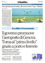 Aeroporto di Genova promosso di nuovo fra i top d'Italia