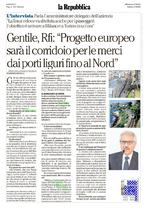Gentile RFI "Progetto europeo sarà il corridoio per le merci dai porti liguri fino al nord"